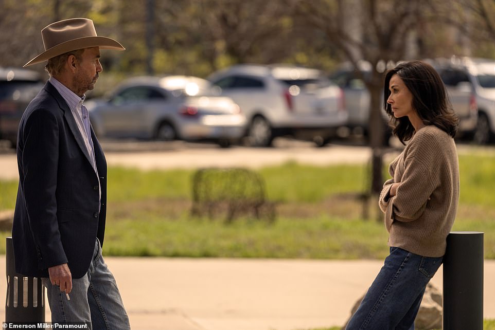 In Landman, Demi plays the formidable wife of Jon's oil tycoon Monty Miller, set against the backdrop of a 21st-century Texas oil boom; seen opposite Billy Bob Thornton.