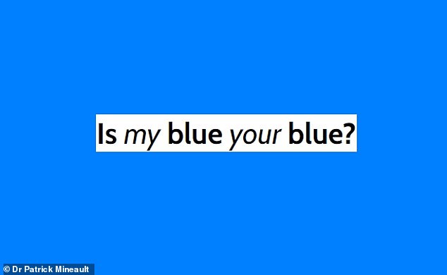 At the end of the test, you will be shown where your blue-green limit is and how you compare to the rest of the population.