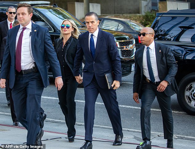 Hunter Biden arrives in court with his wife Melissa Cohen by his side as his tax evasion trial begins in Los Angeles on Thursday