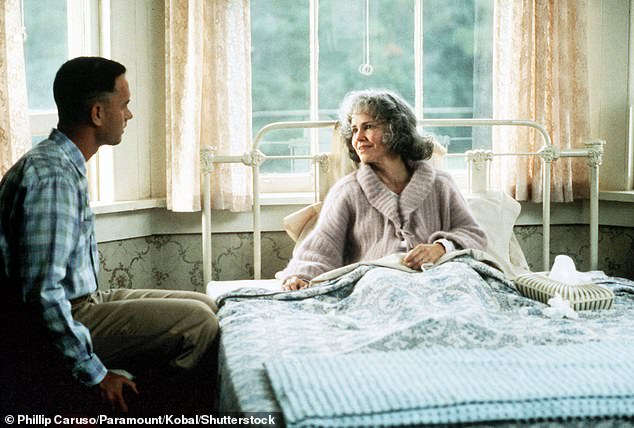 With Tom Hanks in Forrest Gump in 1994