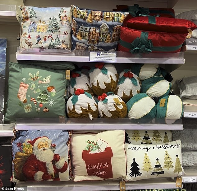 The Range has stocked its aisles with festive cushions for customers to purchase ahead of Christmas.