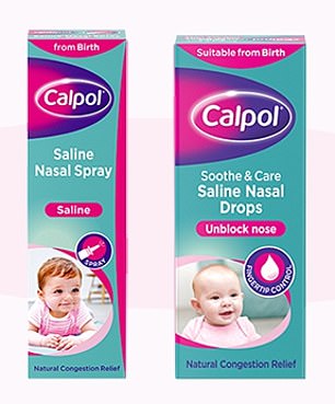 Some saline drops and sprays can be found for as little as £1.30, while branded products such as Calpol are priced at around £4.70.