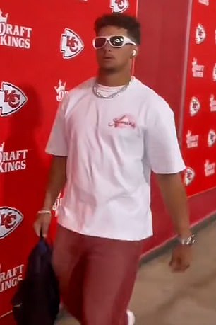 Patrick Mahomes was also seen arriving.