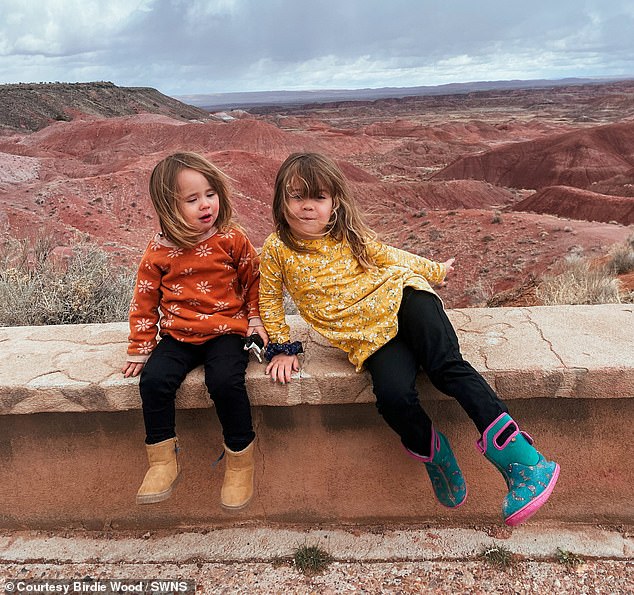 Birdie's two daughters, Mavie (left) and Fifer (right), loved traveling around the world with their mother.