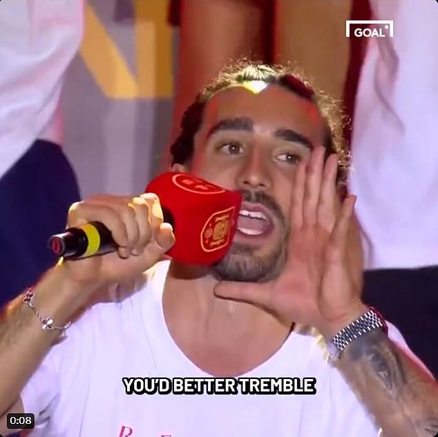 Cucurella made reference to Haaland during his celebration song after winning the Euro with Spain