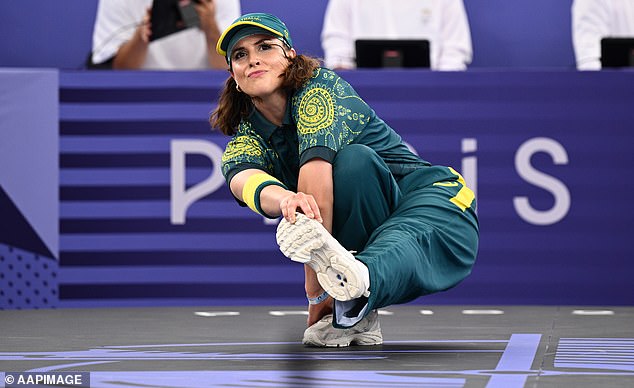 The infamous Australian breakdancer, whose real name is Rachael Gunn, is clearly enjoying her 15 minutes of fame.