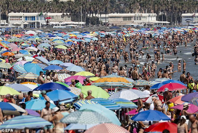 The average global temperature during June, July and August was 0.69 °C above average, thus surpassing the previous record set last year. Pictured: Valencia on August 11