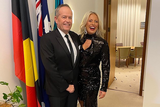 Bill Shorten is pictured with his wife, Chloe. On Thursday he announced his retirement from politics next year