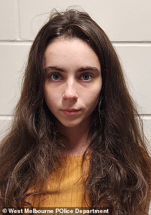 Rebekah Tate in her mugshot after her arrest in September