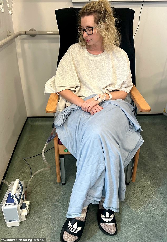 After suffering pain for two days, an X-ray revealed her right lung had collapsed. Since then, the former pilates teacher, from Liverpool, has suffered a collapsed lung once a month, coinciding perfectly with her menstrual cycle.