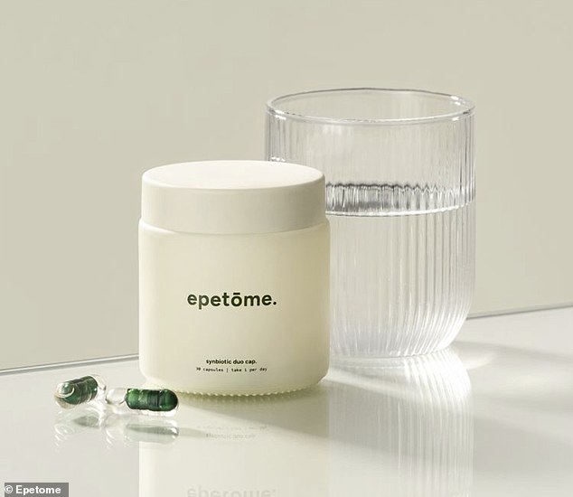 Synbiotics, a combination of a probiotic and a prebiotic often sold as a supplement, are thought to balance gut bacteria, benefiting gut health, metabolism, and even the immune system. Pictured is the synbiotic brand Epetome, sold by Emily English