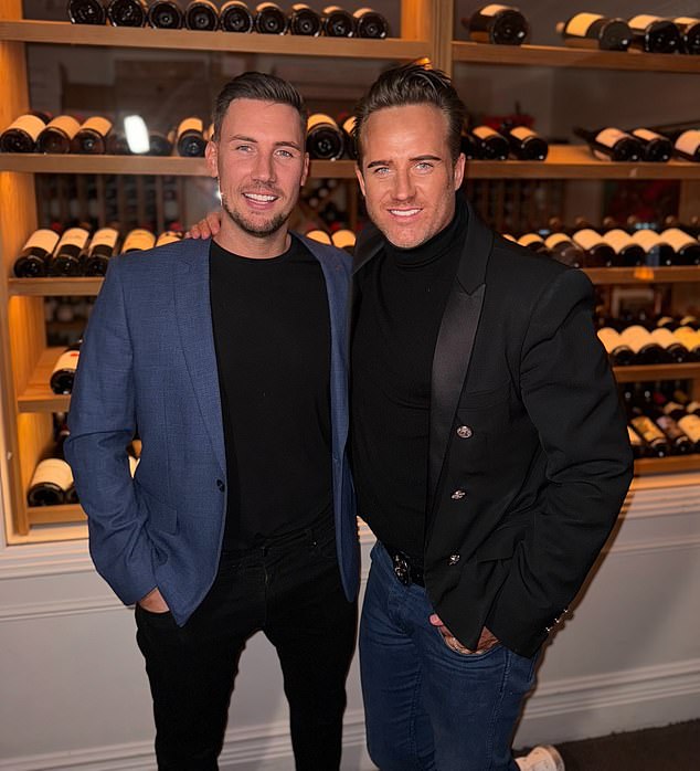 Evans' (right) last public appearance was at a dinner party in Potts Point, Sydney, on August 22, which he attended with several MAFS contestants, including Layton Mills (left). A dinner guest told Daily Mail Australia that Evans, 43, appeared to be 