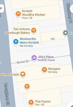 After the Jilly's Plaza proposal was defeated in a vote, it briefly appeared on Google Maps but was later removed.