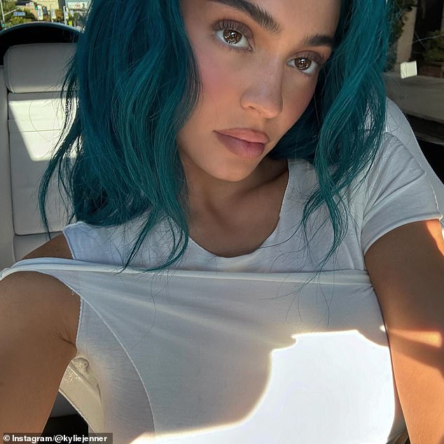 The new snaps come a day after the youngest Kar-Jenner sister debuted her colorful new locks.