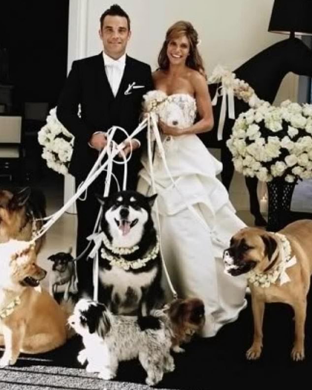 The couple had a bridal party made up of furry friends for their 2010 wedding.