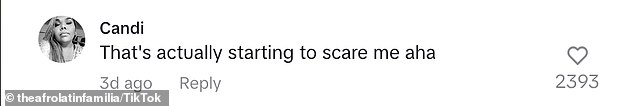 Many were quick to comment hysterically on the little girl, with some saying they totally understood why she was scared.