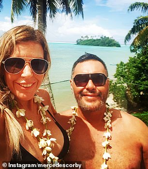 In 2019, Mercedes also enjoyed a stunning trip to Rarotonga, the largest of the Cook Islands, where she happily posed with an unidentified mystery man.