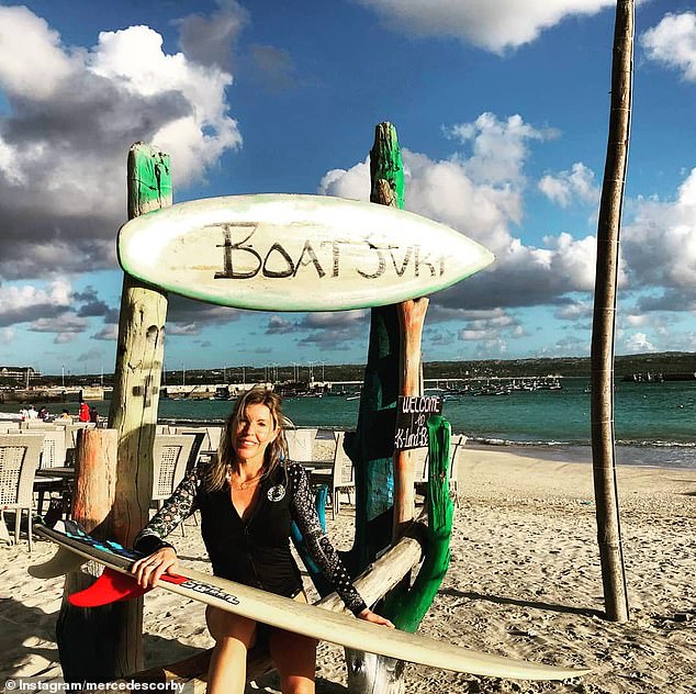 During the trip, Mercedes shared a photo of herself getting ready to face the waves at Toro Toro Reef while getting into the adventurous spirit.