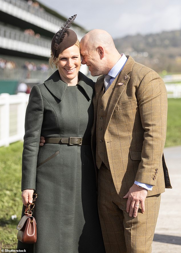 The 43-year-old daughter of the Princess Royal, known for her incredible style, admitted that her rugby-playing ex-husband often weighs in on what shoes or accessories she should wear (pictured at the Cheltenham Festival)