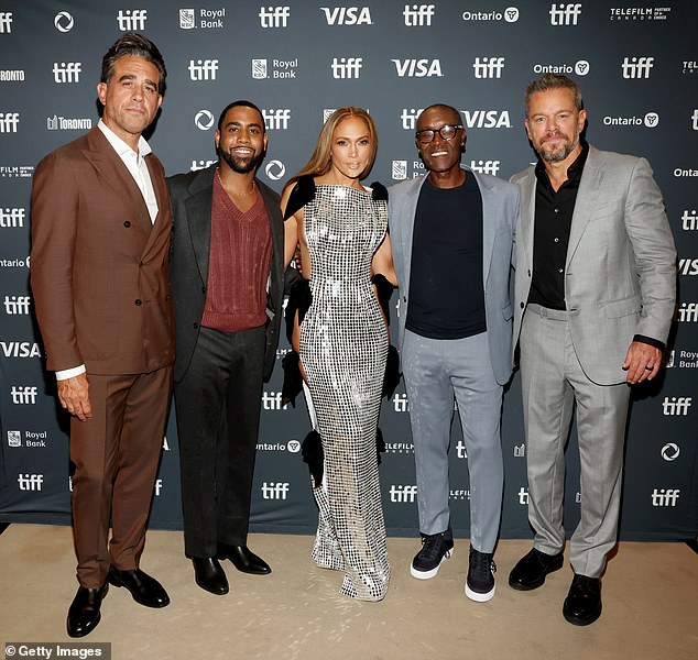 The Talented Mr. Ripley star, 53, and the Love Don't Cost a Thing hitmaker, 55, were pictured in a group photo alongside co-stars Bobby Cannavale, Jharrel Jerome and Don Cheadle.