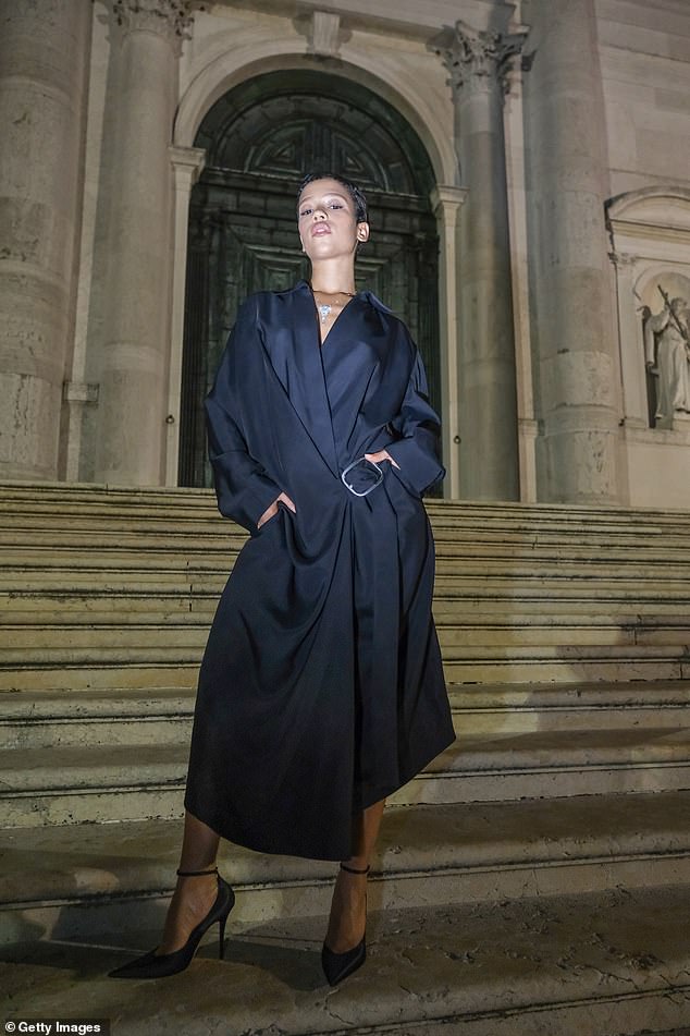 On Wednesday, Taylor slayed street style in a belted black dress at the Liberatum Women in Creativity Gala.