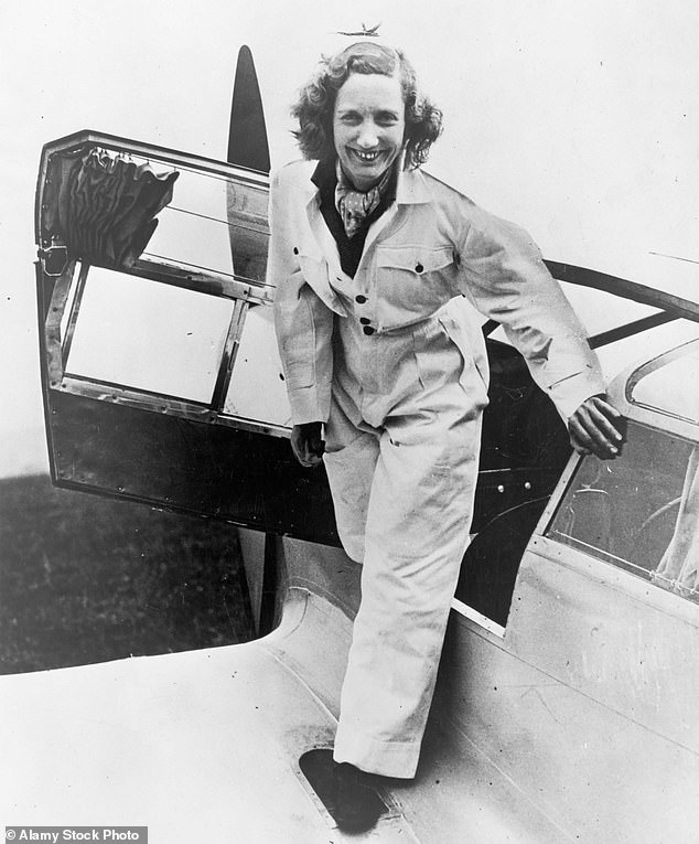 Beryl Markham slept with the Prince of Wales and the Duke of Gloucester when she joined them in Kenya in 1928. Above: The pilot standing on the wing of his plane.