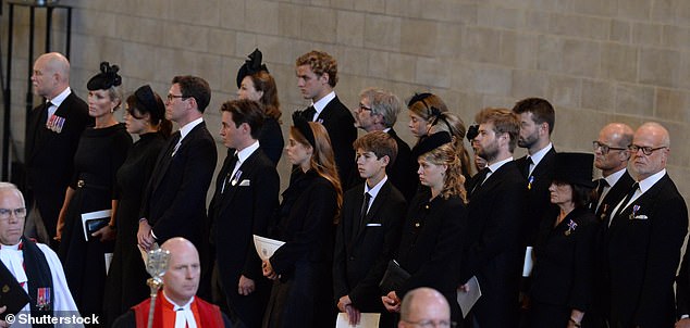 Alexander Ogilvy can be seen in the back row during the late Queen's funeral.