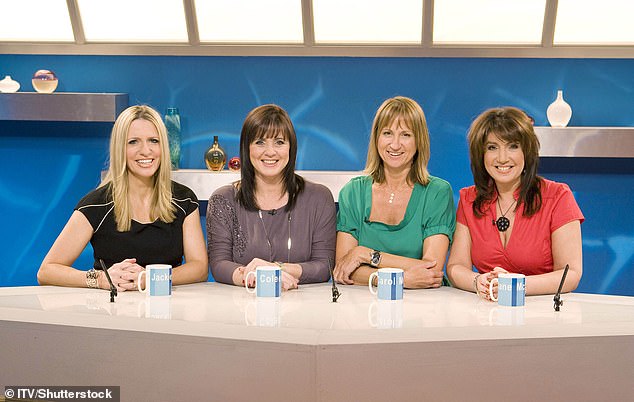 The long-running daytime show is celebrating 25 years on the air this week and Coleen took to Instagram on Friday to share a compilation video looking back at her time on the show (pictured in 2008 with co-stars Jackie Brambles, Carol McGiffin and Jane McDonald from left).