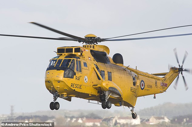 One of the Sea King helicopters that Prince William flew during his time working at RAF Valley