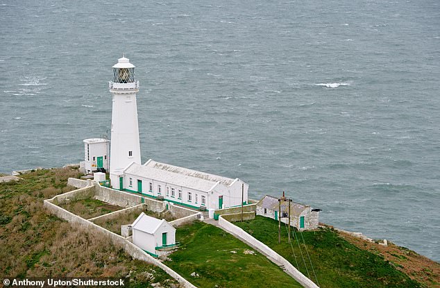 Holyhead Lighthouse, Anglesey, Wales, near where Prince William was stationed with the RAF