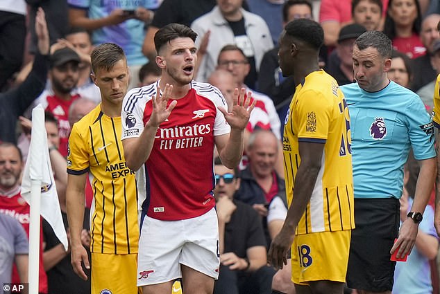 Arsenal will be without star player Declan Rice for the north London derby due to suspension