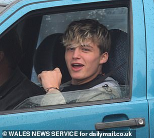 Baby Neil will definitely be back, as he was spotted arriving in the passenger seat of Smithy's iconic car (left) during filming on Friday.