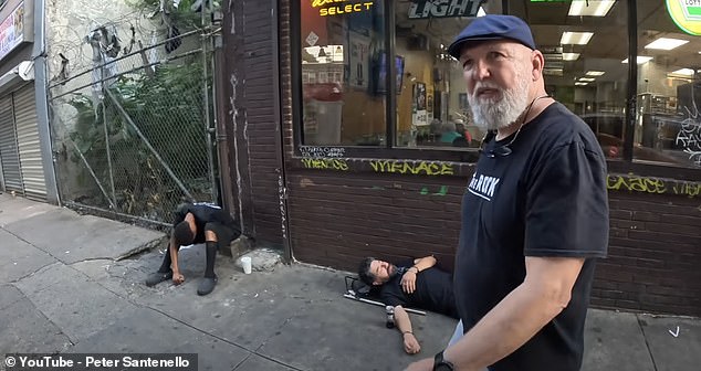 In a film documenting his journey, he is seen on a tour with a local man, Buddy Osborn.