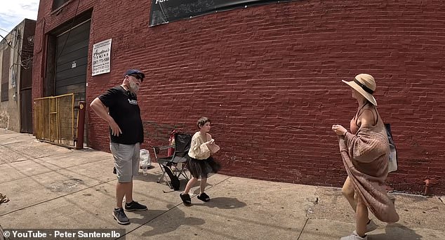 In a shocking scene, the two men come across a young woman apparently abandoned on the street. Her mother reappears and explains that she was out shopping and left her with a man.