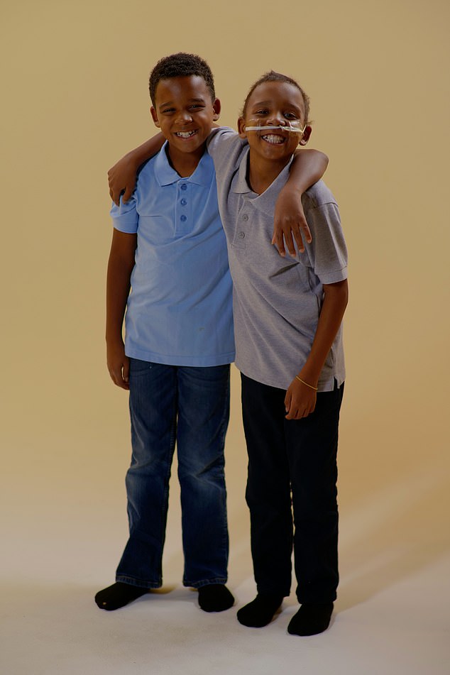 Twins Alec and Aden Robinson, who developed leukemia