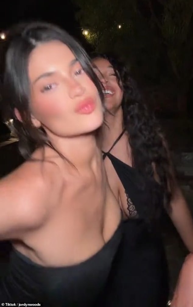 On Friday night, the reality star, 27, uploaded images of herself on a night out with Woods, 26, and her other longtime friend, Anastasia 'Stassie' Karanikolaou, 27.