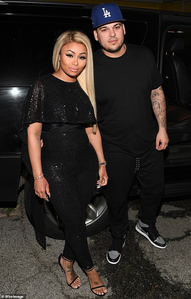 Rob shares Dream with ex-fiancée Blac Chyna, who had an explosive feud with the Kardashian-Jenner family after the engagement ended; Rob and Chyna pictured in 2016