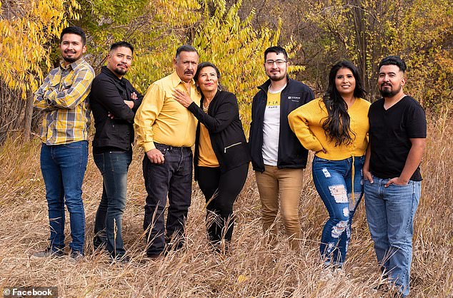 Ibarra had four brothers (pictured from left to right, Angel, Jason, Christian and Julio, along with their parents Jose and Elvia)