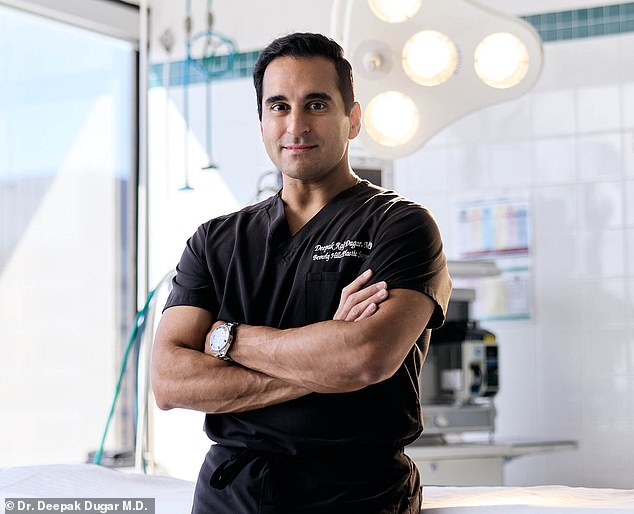 Beverly Hills-based surgeon Dr. Deepak Dugar (pictured) said most labiaplasty patients are moms who have noticed changes in their bodies after giving birth.