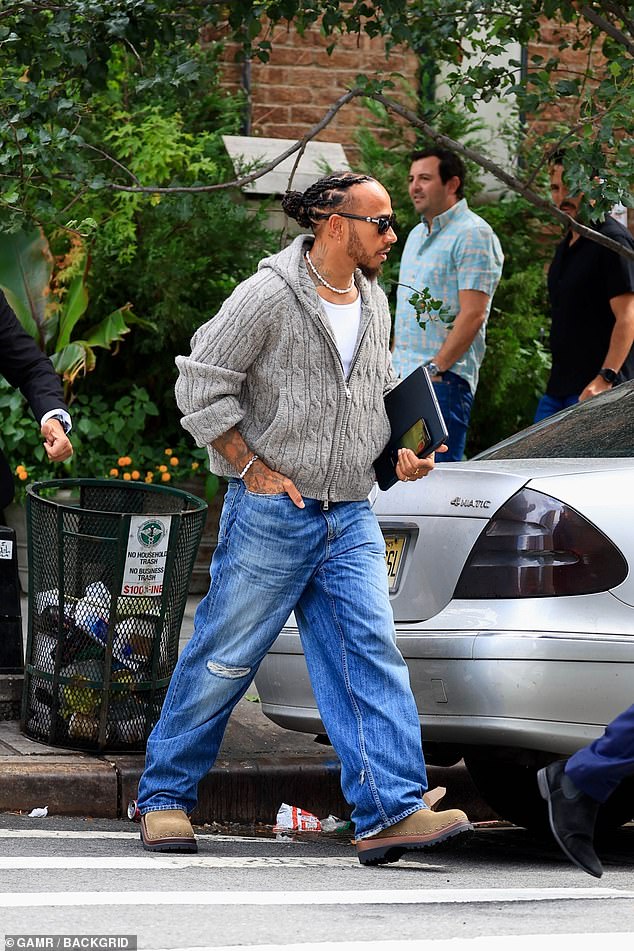 Lewis is in New York for Fashion Week and was spotted enjoying the Alaïa Spring 2025 show the day before, before heading to Azerbaijan for the Grand Prix on Friday.