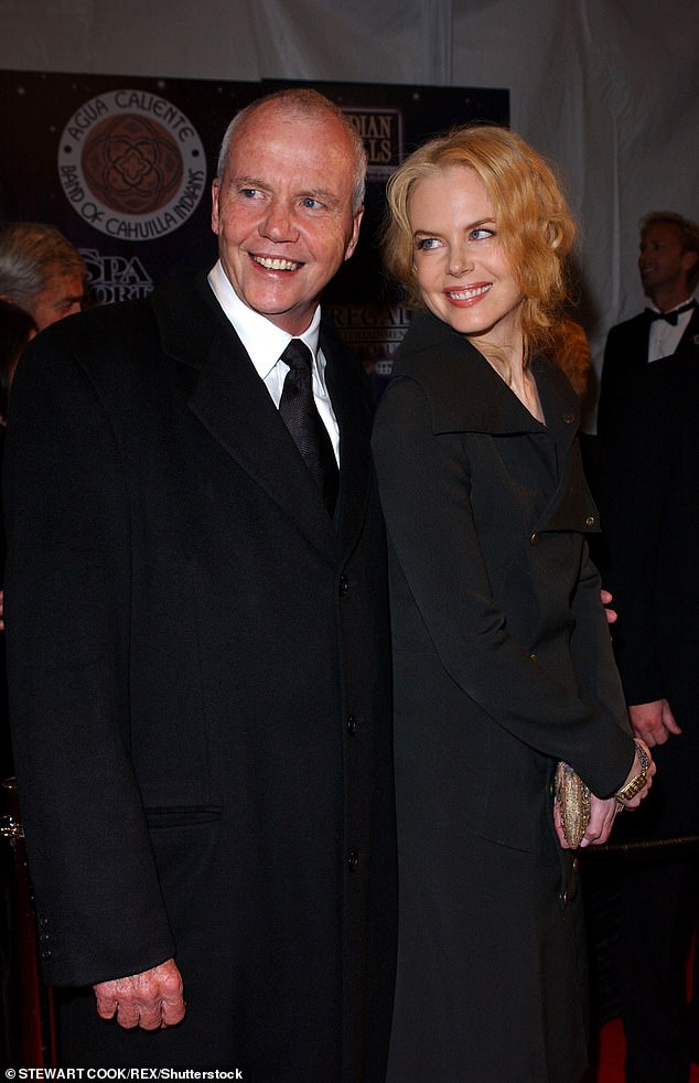 Nicole had an equally close relationship with her father Antony and was devastated when he died of a heart attack in September 2014 at the age of 75 (pictured in 2005).