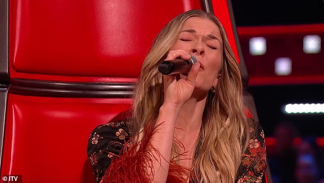 The couple performed the song for the audience while waiting between acts and brought some to tears with their emotional performance.