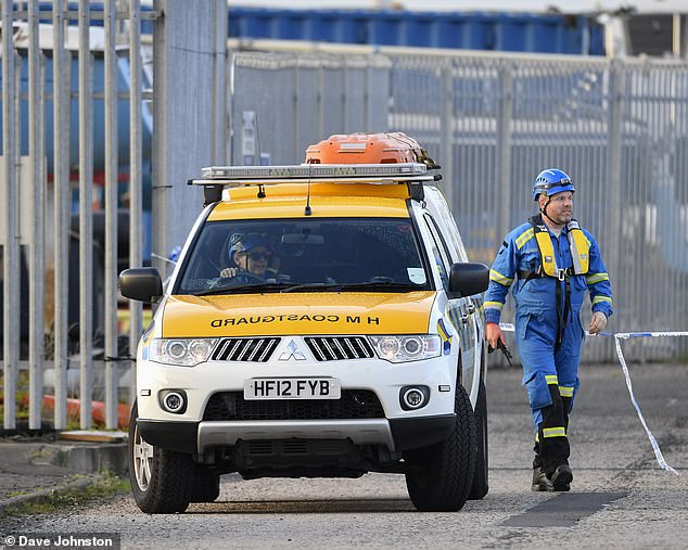 Pictured: Rescuers searching for Jenny Hastings in the Firth of Forth on Tuesday afternoon