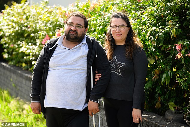 The couple (pictured) and their asthmatic son escaped the blaze with only the clothes on their backs. The local church has launched an online fundraising campaign to help the family rebuild their lives.