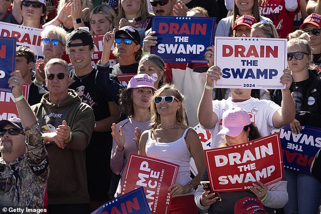 About 7,000 Trump supporters turned out for his rally in Mosinee, in the battleground state of Wisconsin, on Saturday.