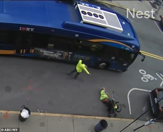 Despite seeing him fall, the bus driver closed the doors and drove away from the scene.