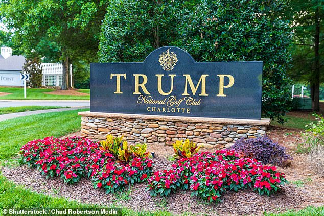 It is also home to a Trump National Gold Club golf course (pictured)