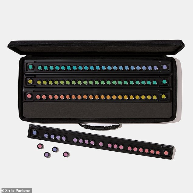 This test is based on the Farnsworth Munsell 100 Hue test (pictured), which was developed in the 1940s by a scientist named Dean Farnsworth to assess people's ability to perceive color difference.