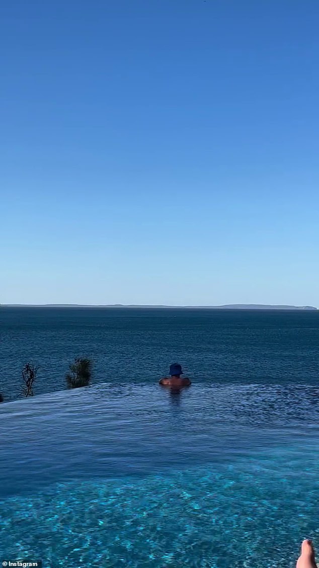 The couple spent the weekend enjoying the sunshine at the Bannisters resort in Mollymook and shared a glimpse of the getaway on Instagram on Sunday.