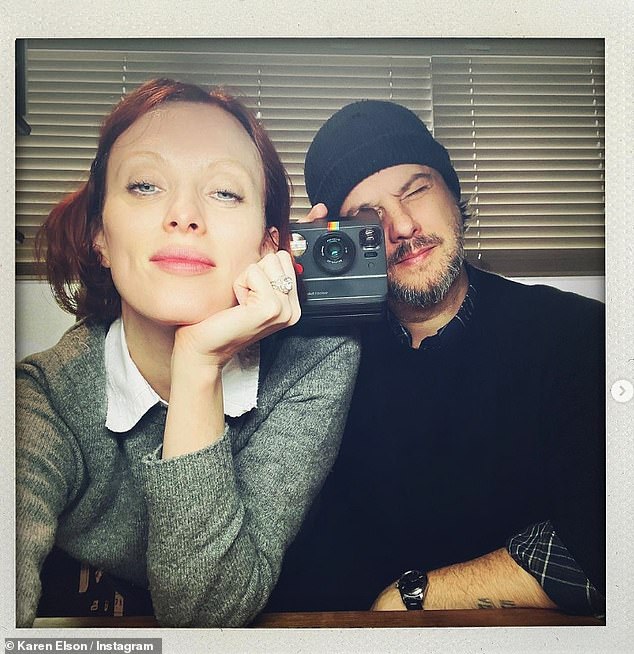 Karen Elson, 44, previously announced her engagement to music executive Lee Foster in a series of sweet Instagram posts.